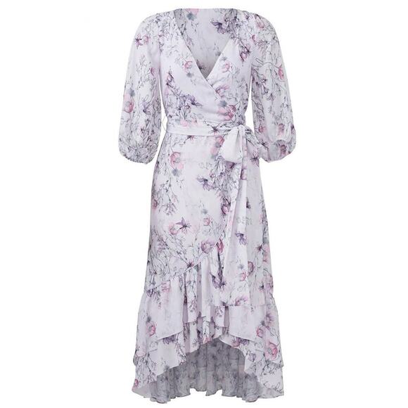 Prose & Poetry Christina Faux Wrap Dress, Size S or M, MSRP $525 Rent the Runway - Picture 4 of 11